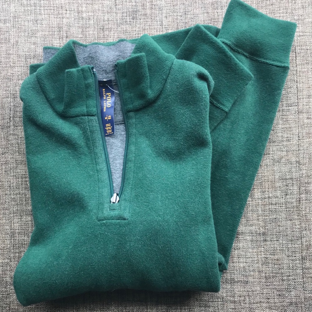 NWT Green Half-Zip Sweater - Size M